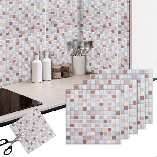 Pinke mosaik klebefliesen - 3d,