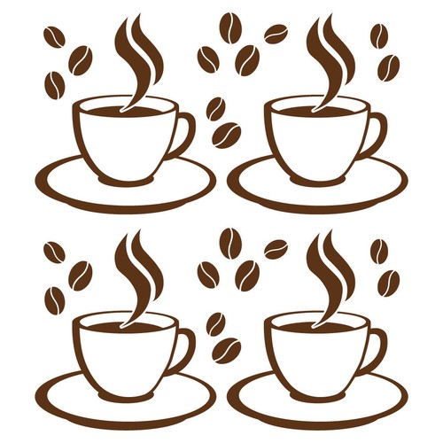 Kaffeetassen aufkleber sticker - kaffeetassen,