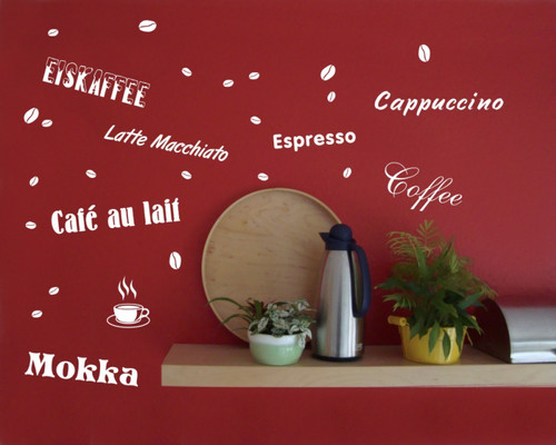 Wandtattoo kaffee kaffeeart - wandtattoo,