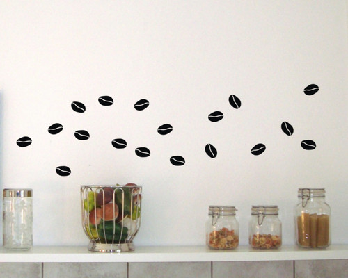 Wandtattoo kaffeebohnen kaffee - wandtattoo,