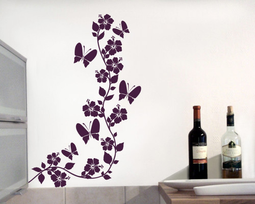 Blumenranke wandtattoo - blumenranke,